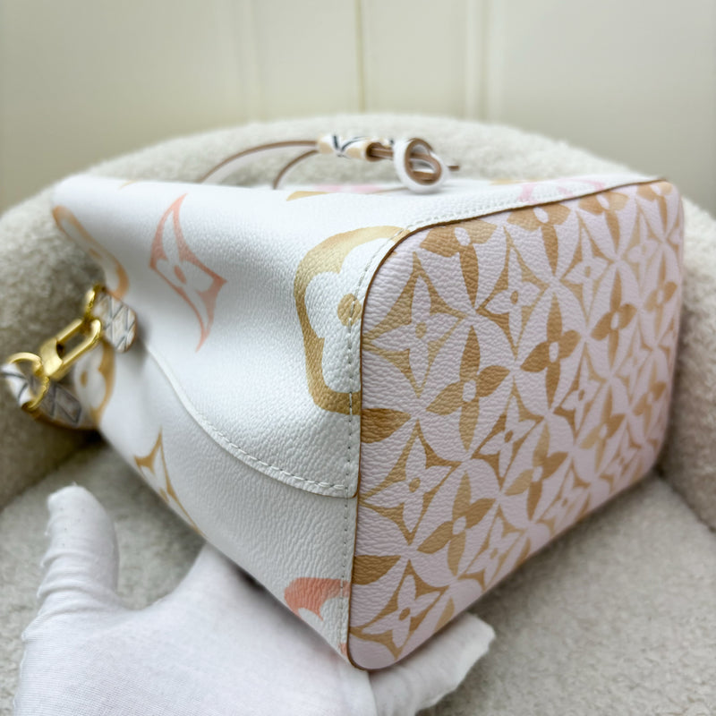 LV Neonoe BB Bucket Bag in 2023 By The Pool Beige / Pink Canvas and GHW