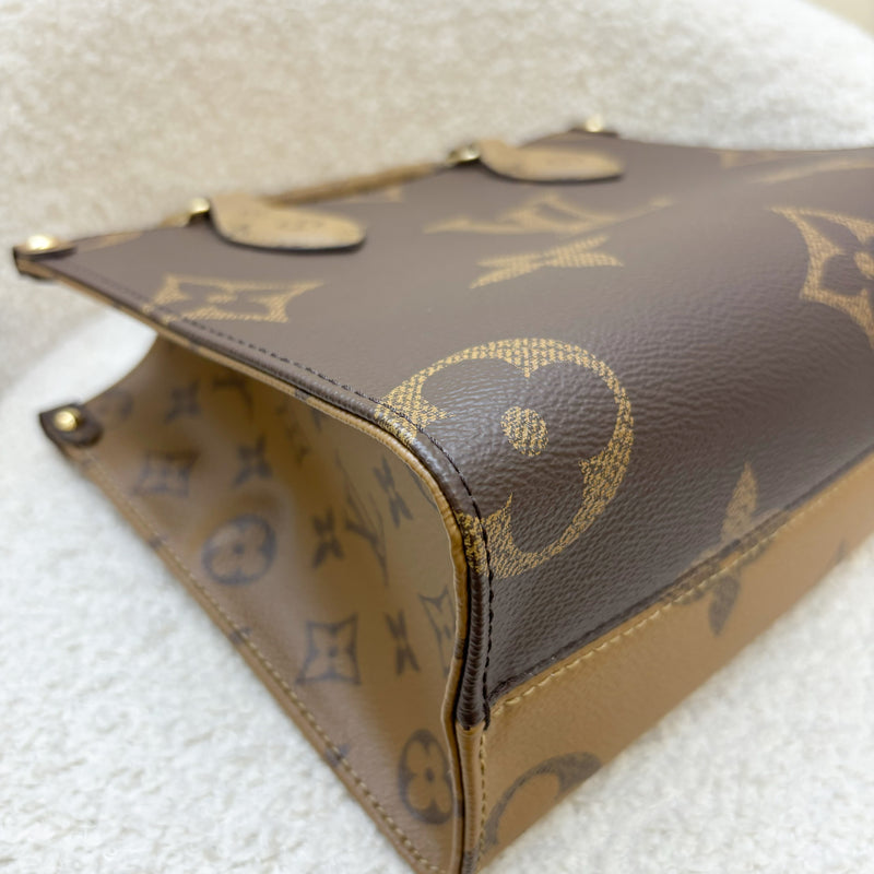 LV Onthego PM in Monogram and Reverse Monogram Canvas and GHW