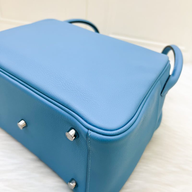 Hermes Lindy 26 in Sky Blue (Likely Bleu Du Nord) Evercolor Leather and PHW