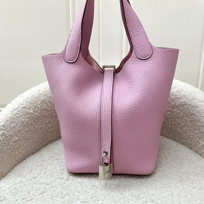 Hermes Picotin 18 in Mauve Sylvestre Clemence Leather and PHW