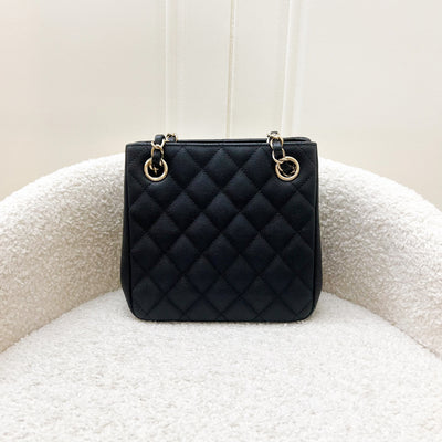 Chanel 22S Bucket Bag in Black Caviar and LGHW