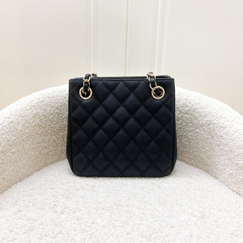 Chanel 22S Bucket Bag in Black Caviar and LGHW