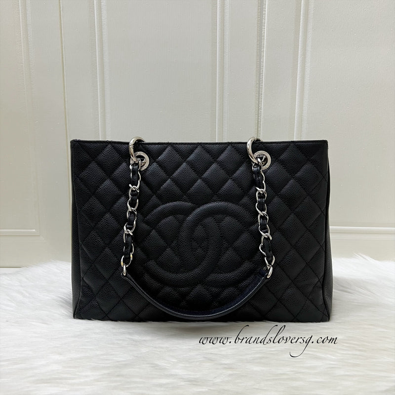 Chanel Grand Shopping Tote GST in Black Caviar and SHW