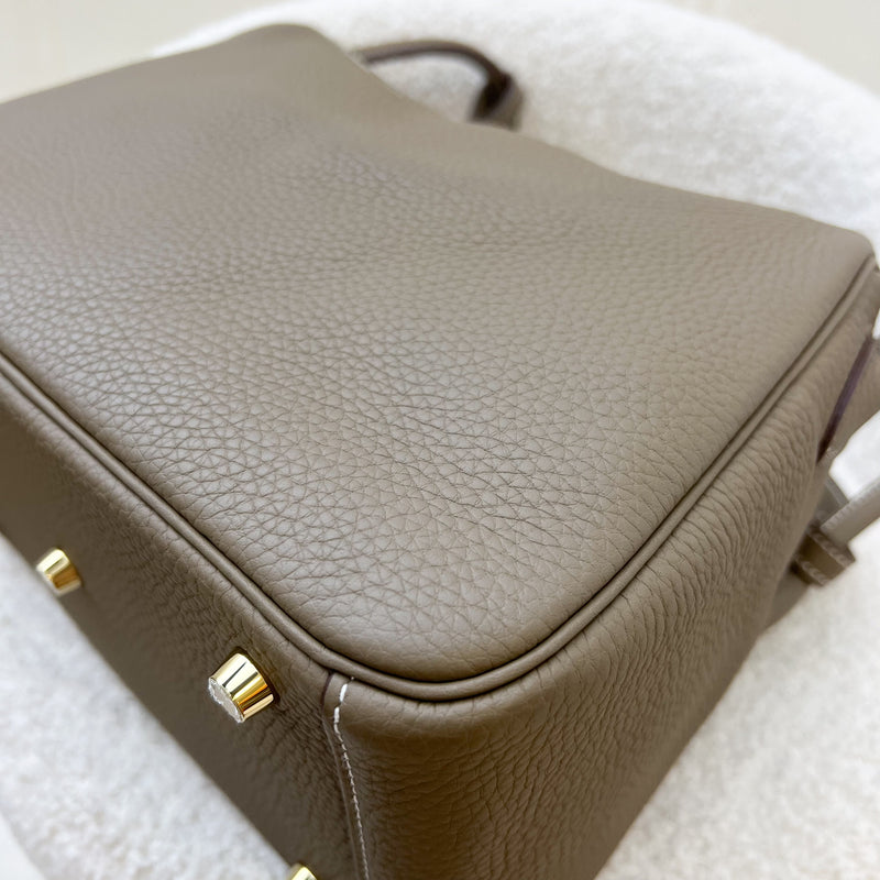 Hermes Lindy 26 in Etoupe Clemence Leather and GHW