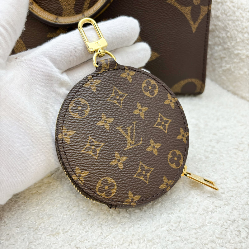 LV Onthego PM in Monogram and Reverse Monogram Canvas and GHW