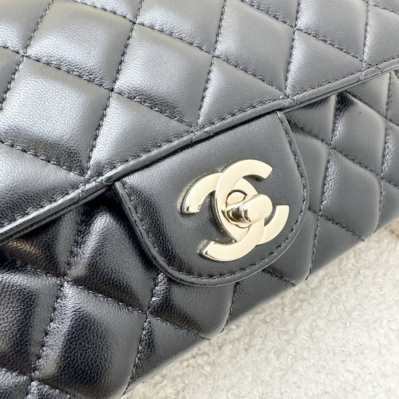 Chanel 23A Mini Rectangle Flap with Crystals Top Handle in Black Lambskin and LGHW