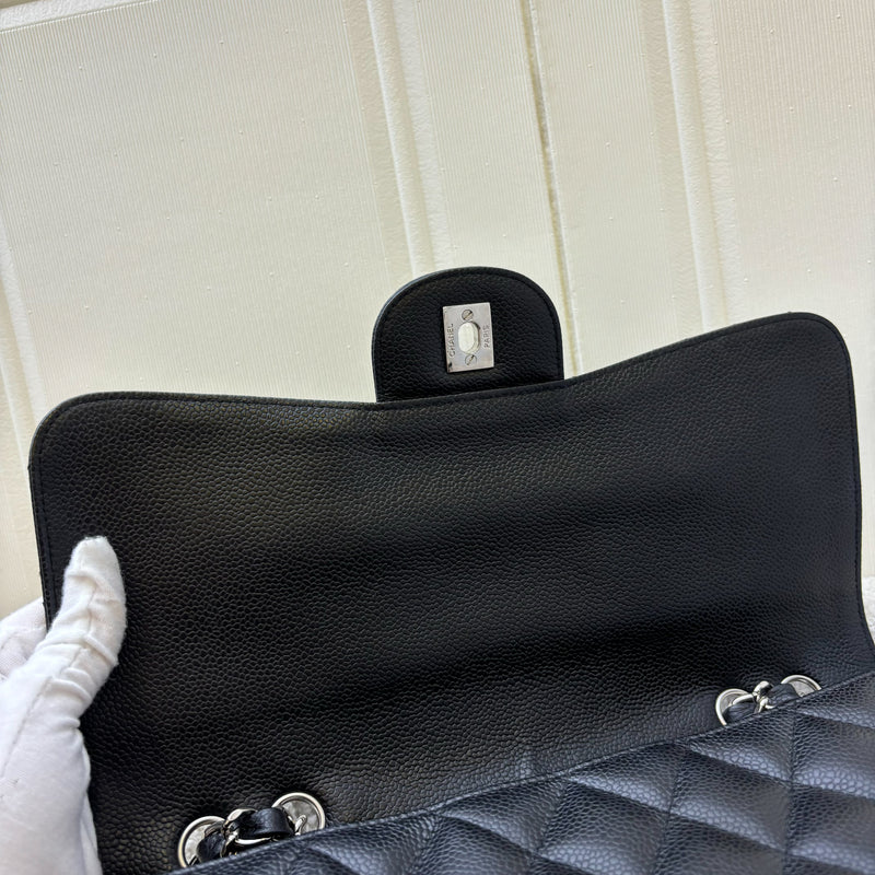 Chanel Jumbo Classic Flap SF in Black Caviar and SHW