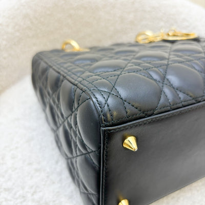 Dior Medium Lady Dior in Black Lambskin and GHW