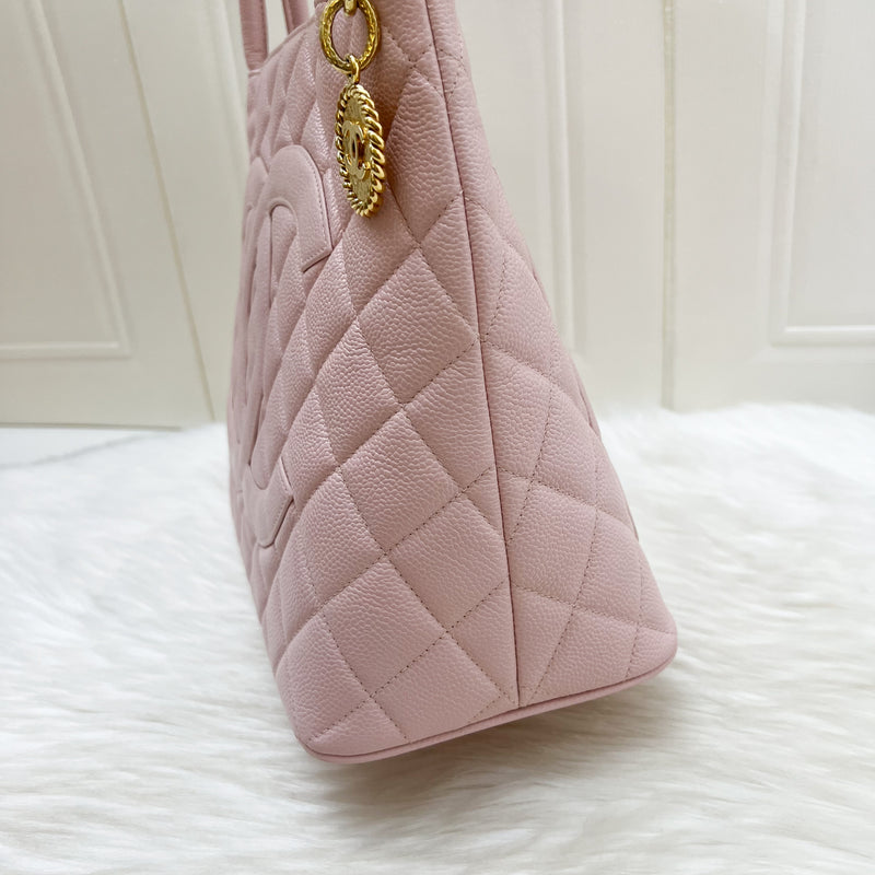 Chanel Vintage Medallion Tote in Sakura Pink Caviar and GHW