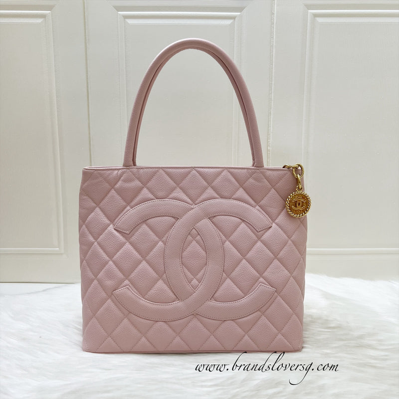 Chanel Vintage Medallion Tote in Sakura Pink Caviar and GHW