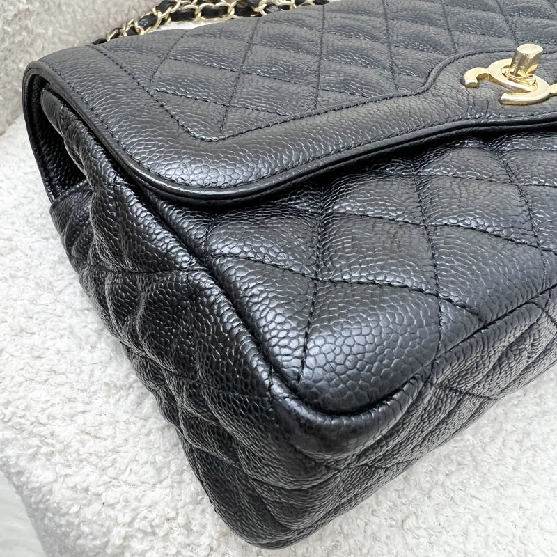 Chanel 16C Two-Tone Day Medium Flap in Distressed Black Caviar and Matte GHW