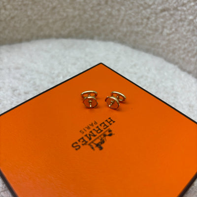 Hermes Chaine D'ancre Earrings, Very Small Model in 18K Rose Gold