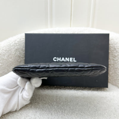 Chanel Mini O-Case in Black Camelia Calfskin and SHW