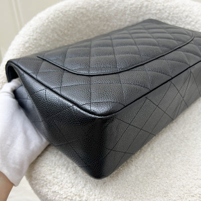 Chanel Jumbo Classic Flap SF in Black Caviar and SHW