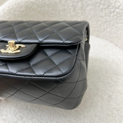 Chanel Classic Square Mini Flap in Black Lambskin and LGHW