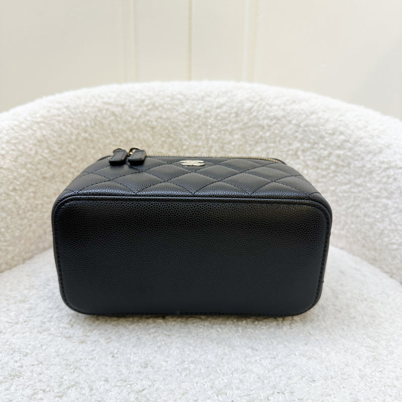 Chanel Classic Small Vanity in Black Caviar and LGHW