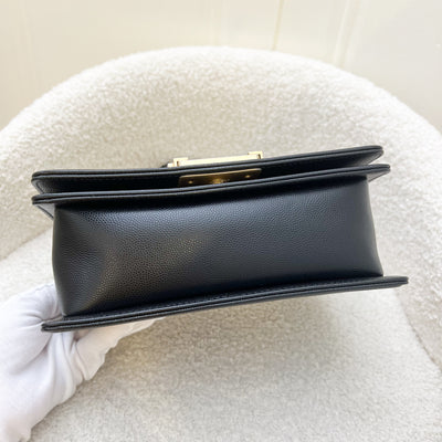 Chanel Small 20cm Boy Flap in Black Caviar and AGHW