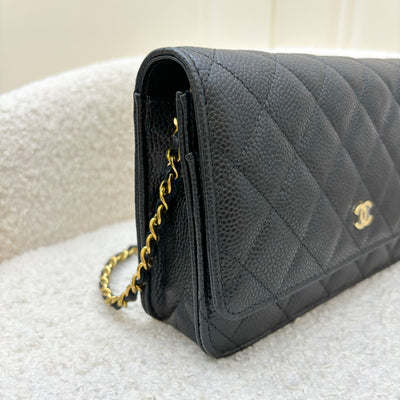 Chanel Classic Wallet on Chain WOC in Black Caviar and GHW