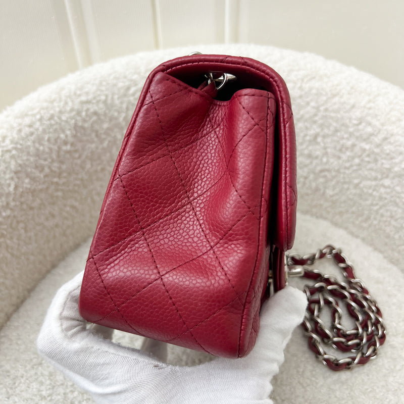 Chanel Classic Square Mini Flap in Red Caviar and SHW