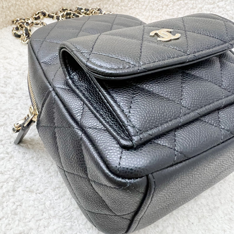 Chanel 24C Mini Backpack in Black Caviar and GHW