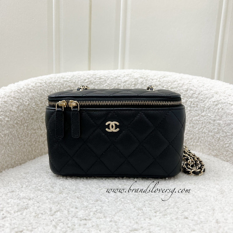 Chanel Classic Small Vanity in 22C Black Caviar and LGHW