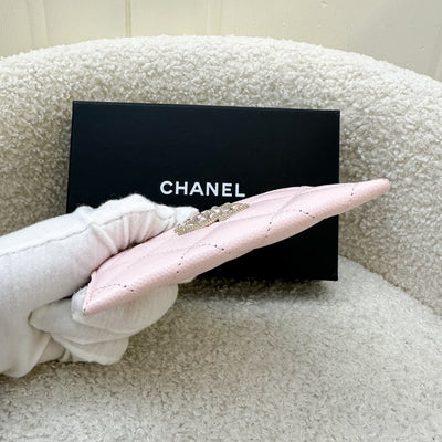 Chanel Classic Flat Card Holder in 22S Pink Caviar LGHW