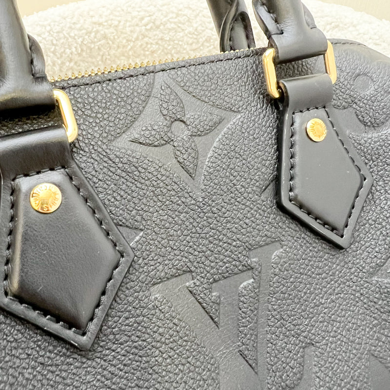 LV Speedy Bandouliere 20 in Black Giant Monogram Empreinte Leather and GHW