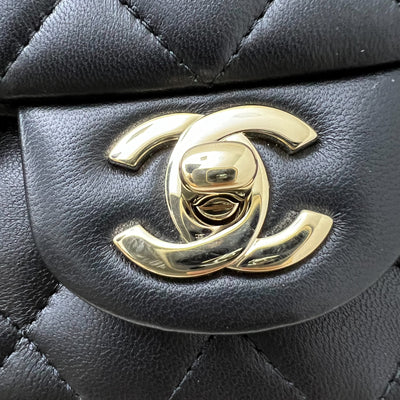 Chanel Classic Square Mini Flap in Black Lambskin and LGHW