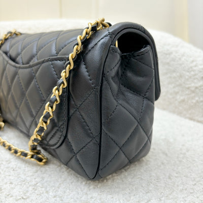 Chanel Pearl Crush Mini Rectangle Flap in Black Lambskin and AGHW