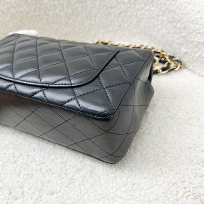 Chanel Classic Mini Rectangle Flap in Black Lambskin and LGHW