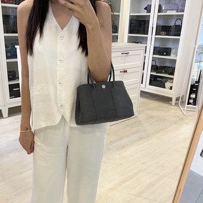 [BN - Local Set - Sep 2025] Hermes Mini Garden Party 23 in Ardoise Negonda Leather and PHW