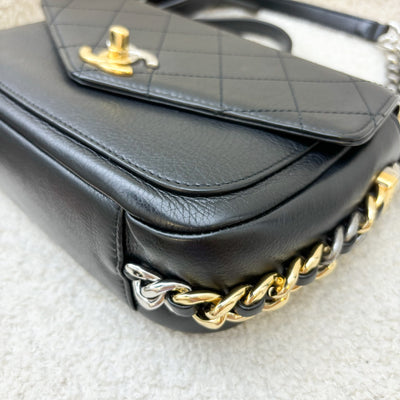 Chanel Casual Trip Flap in Black Calfskin and 3 Tone HW