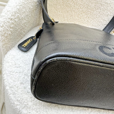 Chanel Vintage Tote Bag in Black Caviar and GHW