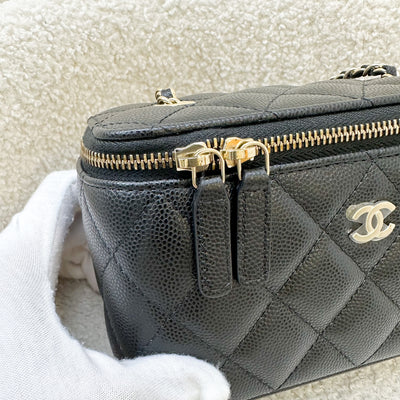 Chanel Classic Small Vanity in Black Caviar and LGHW