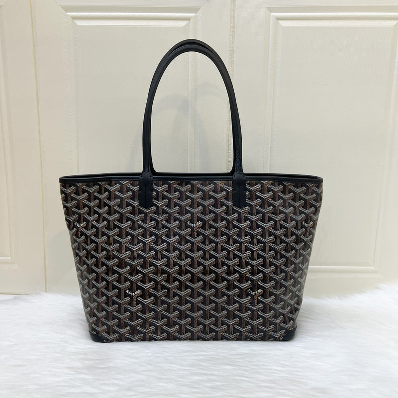 Goyard Artois PM Tote in Black Signature Goyardine Canvas