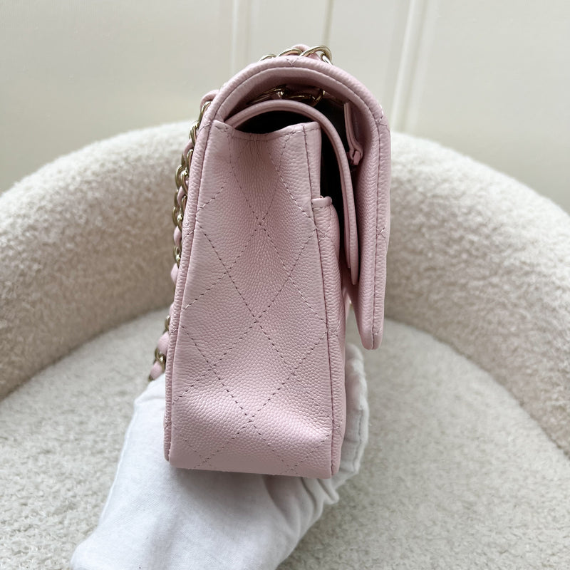 Chanel Medium Classic Flap CF in 22S Light Pink Caviar and LGHW