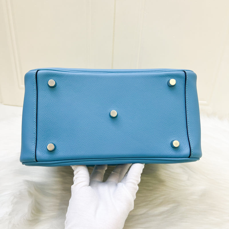 Hermes Lindy 26 in Sky Blue (Likely Bleu Du Nord) Evercolor Leather and PHW