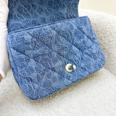 Chanel Sweet Heart Mini Rectangle Flap in Blue Denim and SHW