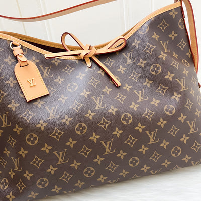 LV Carryall MM Hobo Bag in Monogram Canvas and GHW