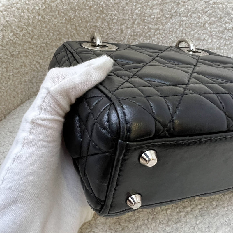 Dior Mini Lady Dior in Black Lambskin and SHW