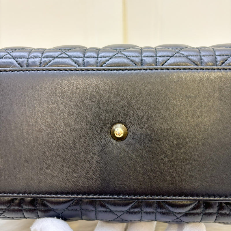 Dior Large Lady Dior in Black Lambskin and GHW