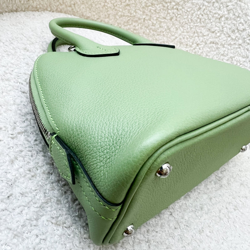 Hermes Mini Bolide in Vert Criquet Evercolor Leather and PHW