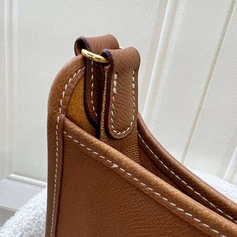 Hermes Vintage Vespa Messenger Bag in Gold Epsom Leather and GHW