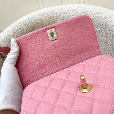 Chanel Small (24cm) Coco Handle in 20A Pink Caviar and LGHW