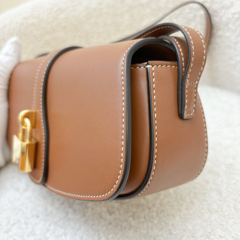 Celine Tabou Clutch on Strap in Tan Calfskin and GHW