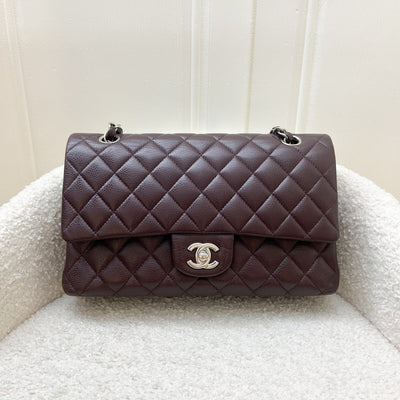 Chanel Medium Classic Flap CF in Dark Brown Caviar and SHW