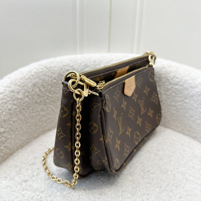 LV Multi Pochette Accessoires MPA in Monogram Canvas, Khaki Strap and GHW (No Round Pouch)