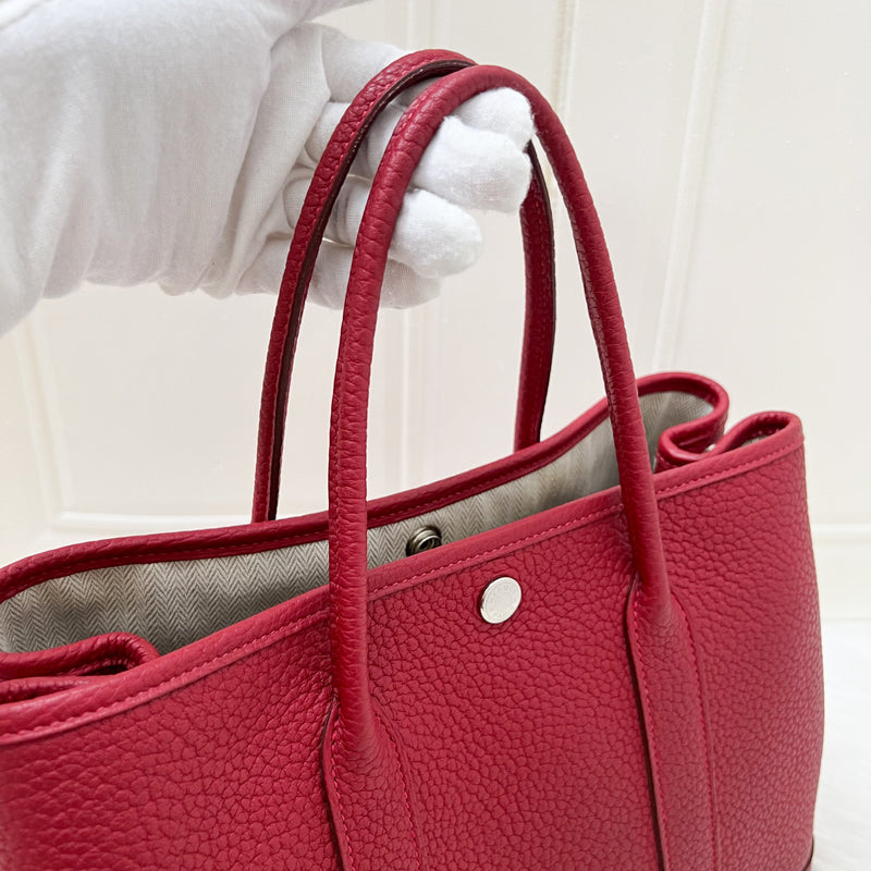 Hermes Garden Party 30 in Rouge Piment Negonda Leather and SHW