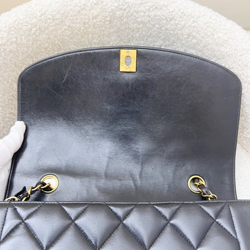 Chanel Medium Vintage Diana Flap in Black Lambskin and 24K GHW