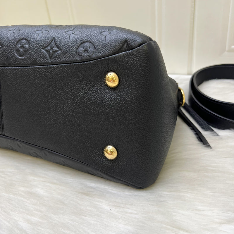 LV Ponthieu PM Bag in Black Empreinte Leather and GHW